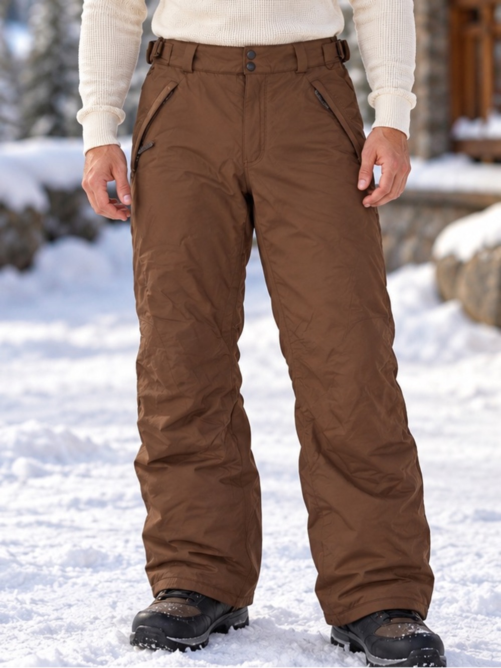 Columbia Brown Insulated Snow Pants XL Ski Outdoor Gorpcore
